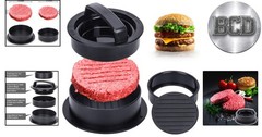 3-in-1 Burger Press & Patty Maker with 100 Pcs Parchment Paper – Effortless C…