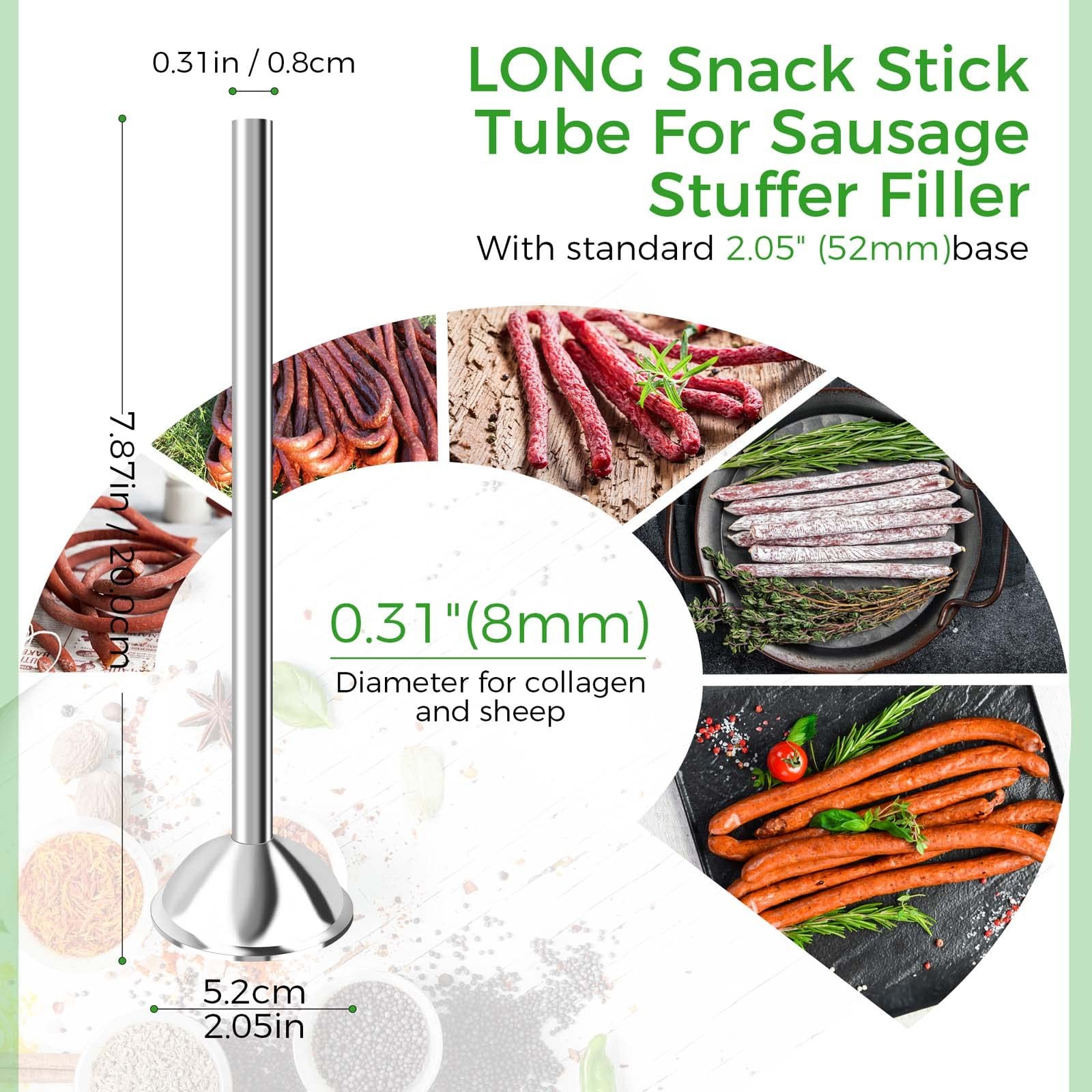 Wutfly 10mm Stainless Steel Sausage Stuffing Tubes and 10mm, Silver gallery