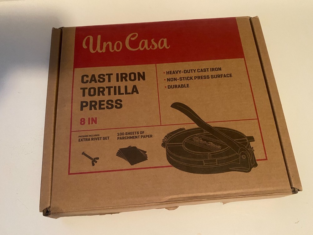 UNO CASA 8" CAST IRON TORTILLA PRESS