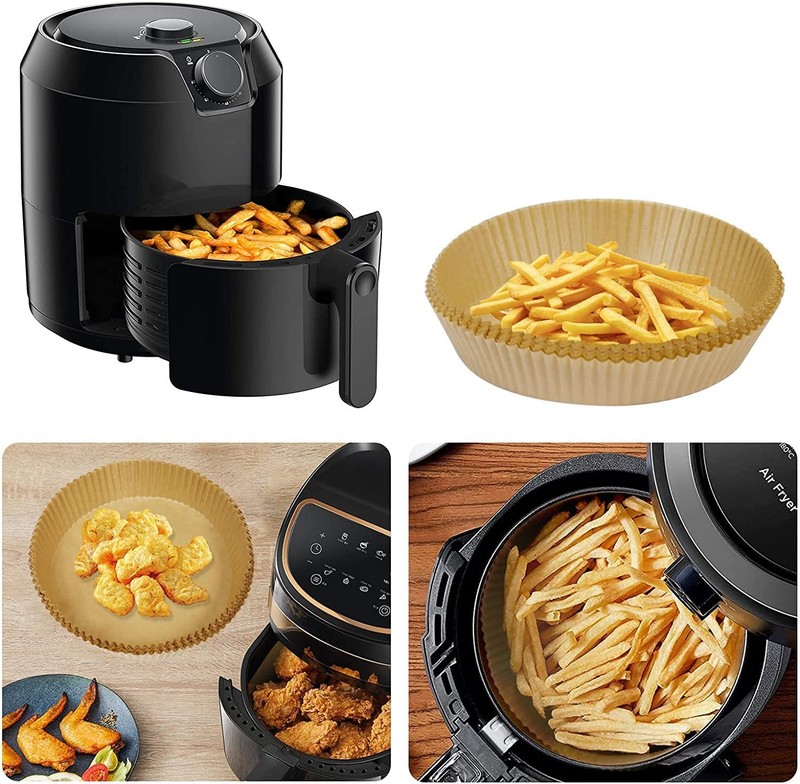 SIUDANGKA Mini Air Fryer Liners for 2qt Fryer, 100 Pcs 100pcs, Wood gallery