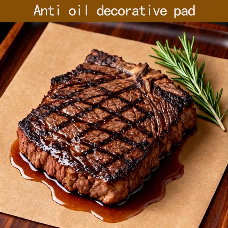 Yuyouqu 100 PCS Hamburger Patty Paper 6''x6'' 6''X6'' 100PCS, Brown Square gallery
