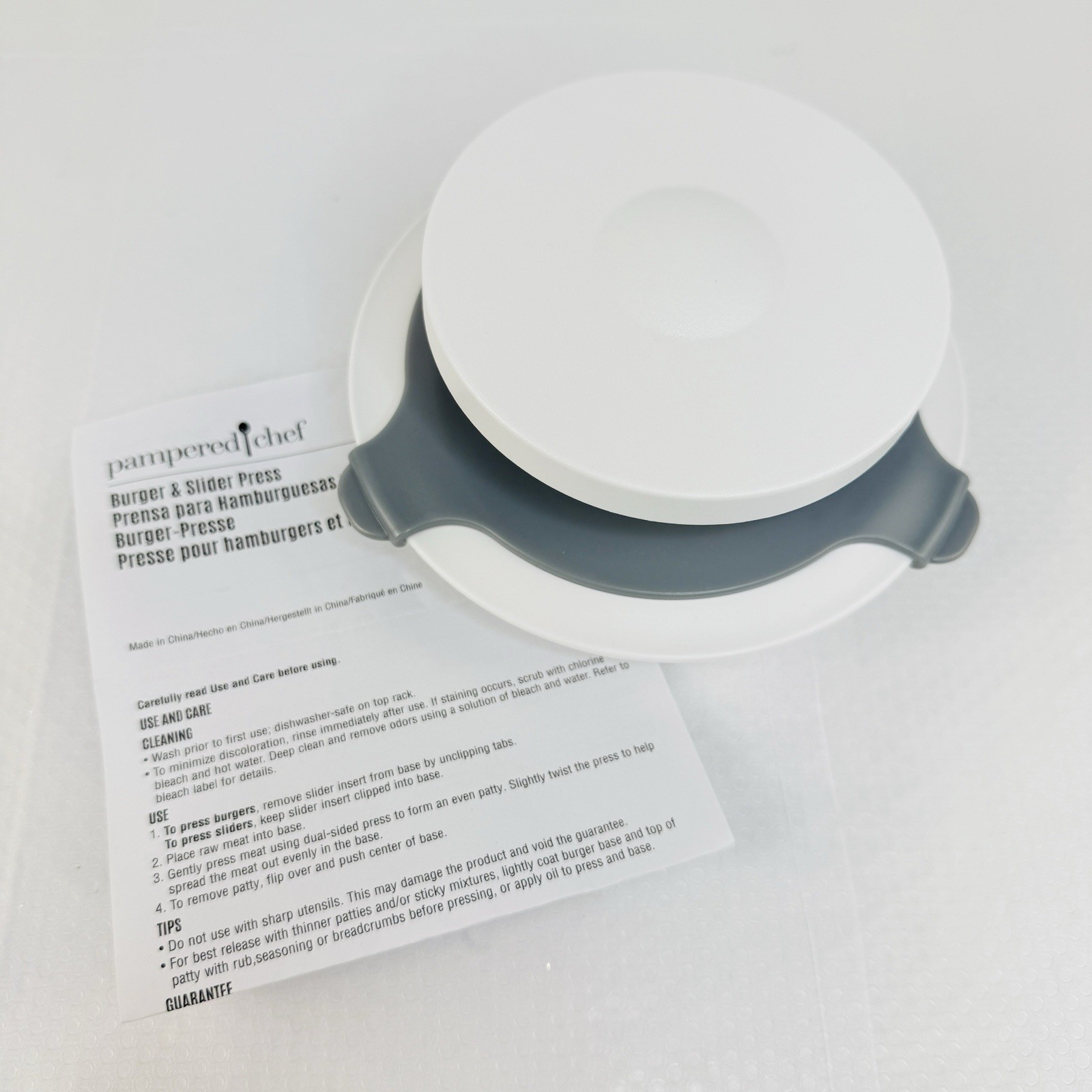 New Pampered Chef Burger & Slider Press #1174 Kitchen Gadget Tool Food Prep gallery