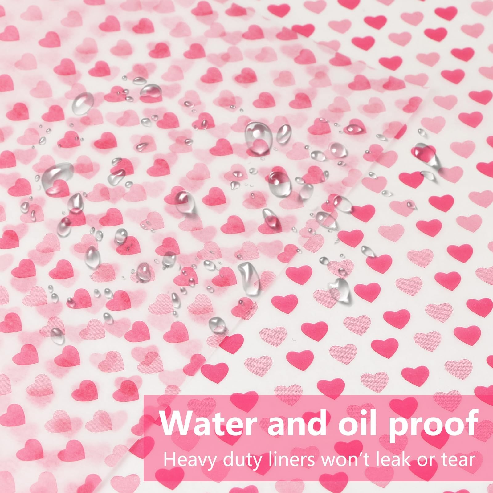 MIDELONG 50PCS Wax Paper Sheets Food Wrapping 10 x 8.6", Pink gallery