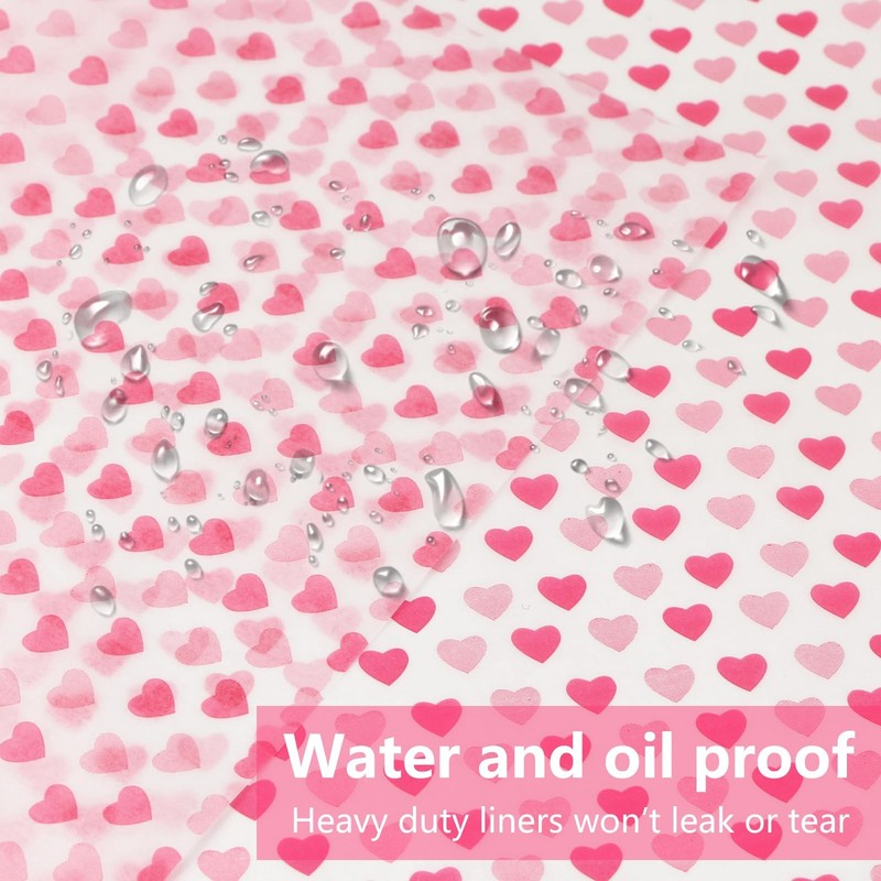 MIDELONG 50PCS Wax Paper Sheets Food Wrapping 10 x 8.6", Pink gallery