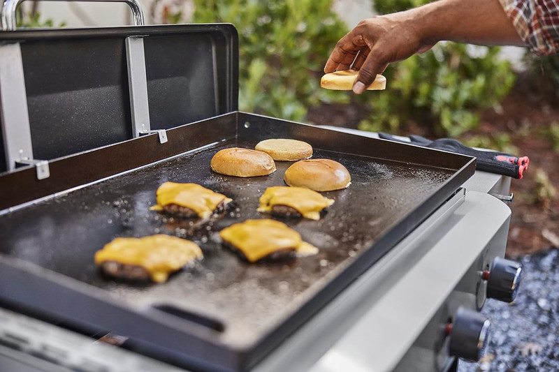 Griddle Press – Heavy‑Duty Cast‑Iron Press for Bacon, Burgers & Paninis with Non gallery