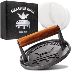 Cast Iron Smash Burger Press Kit