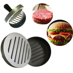 Aluminum Hamburger Press Stuffed Meat Grill Burger Patty Maker Tool Silver White