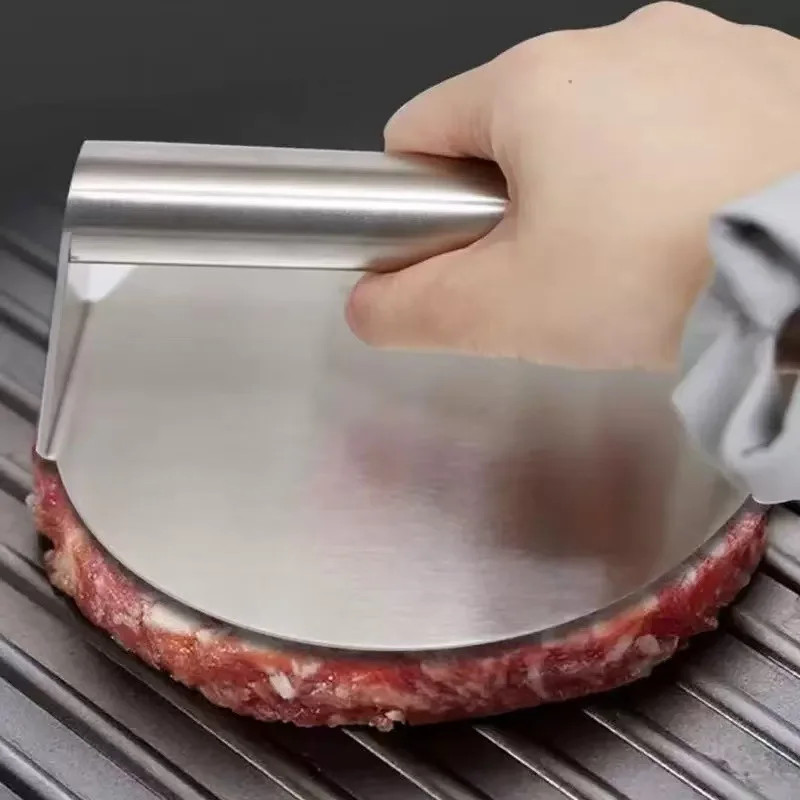 Stainless Steel Smash Burger Press Hamburger Patties Meat Masher Circular Meat P gallery