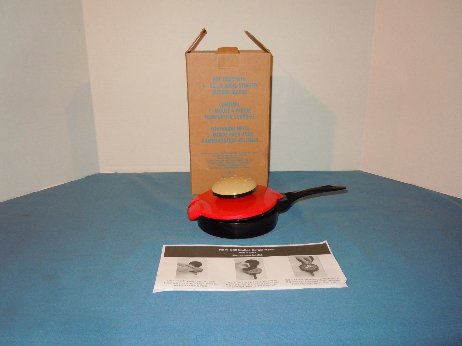 Avon Home Products Fill N' Grill Stuffed Burger Maker NIB gallery