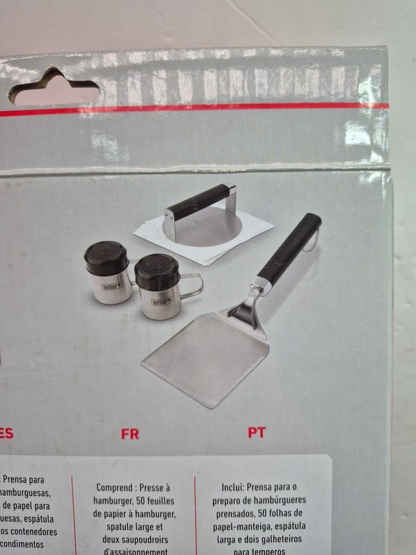 Weber Smashed Burger Set - burger press, patty paper, wide spatula, 2 spice shak gallery