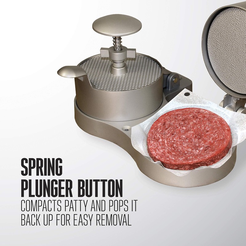 Heavy-Duty Burger Press for 4.5" Patties, Non-Stick, Easy Release, Ideal for Ham gallery