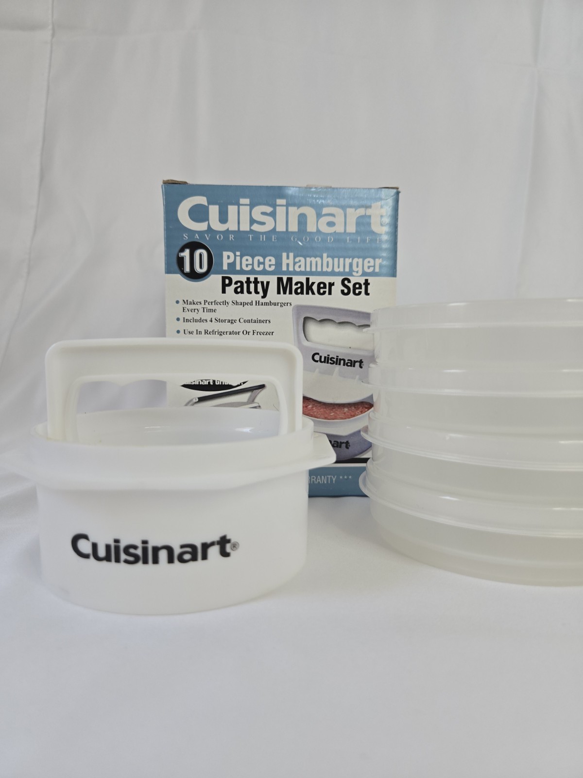 Cuisinart 10 Piece Hamburger Patty Maker Set Burger Press Griddler gallery