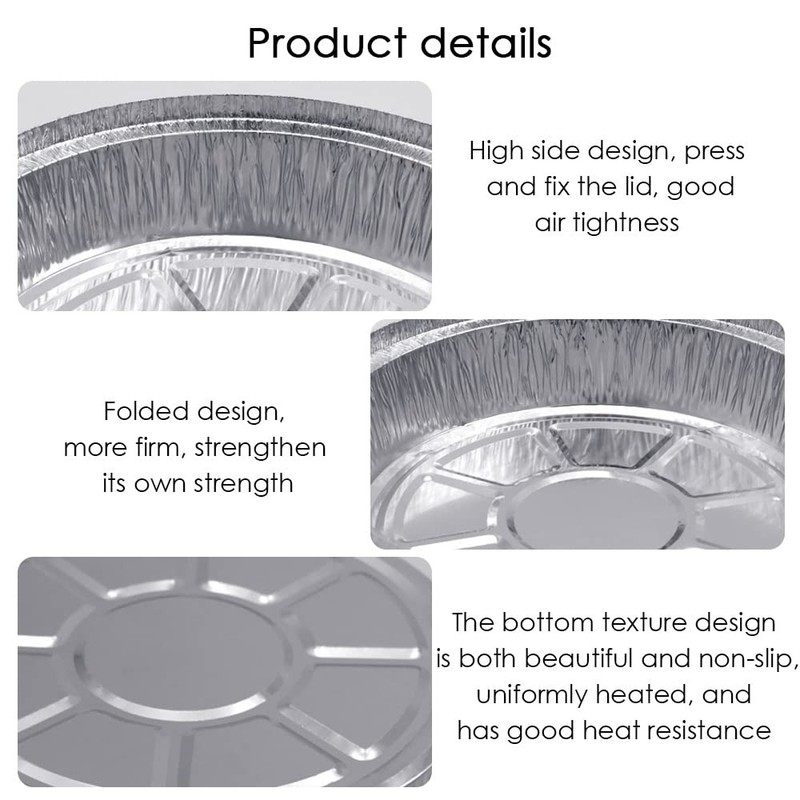 Non-Stick Round Disposable Air Fryer Aluminum Foil Liners 7 Inch, Silver gallery