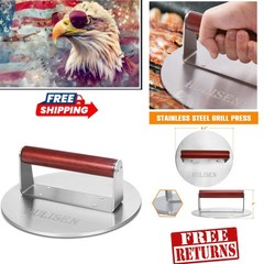 2.5lbs Heavy Duty Stainless Steel Grill Press with Cool-Touch Handle – 8.5 Inch