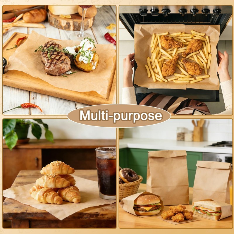 12x16 Inch Parchment Paper Sheets for Baking, 360 Count Thicker 12x16, Brown gallery