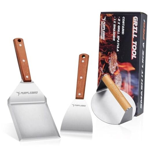 3PCS Set, Stainless Griddle Spatulas Set with Smash Burger Press kit gallery