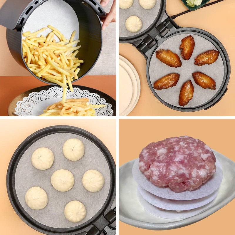 200 Pcs 5.12 Inch Parchment Paper Rounds, Hamburger Patty Inch, White gallery