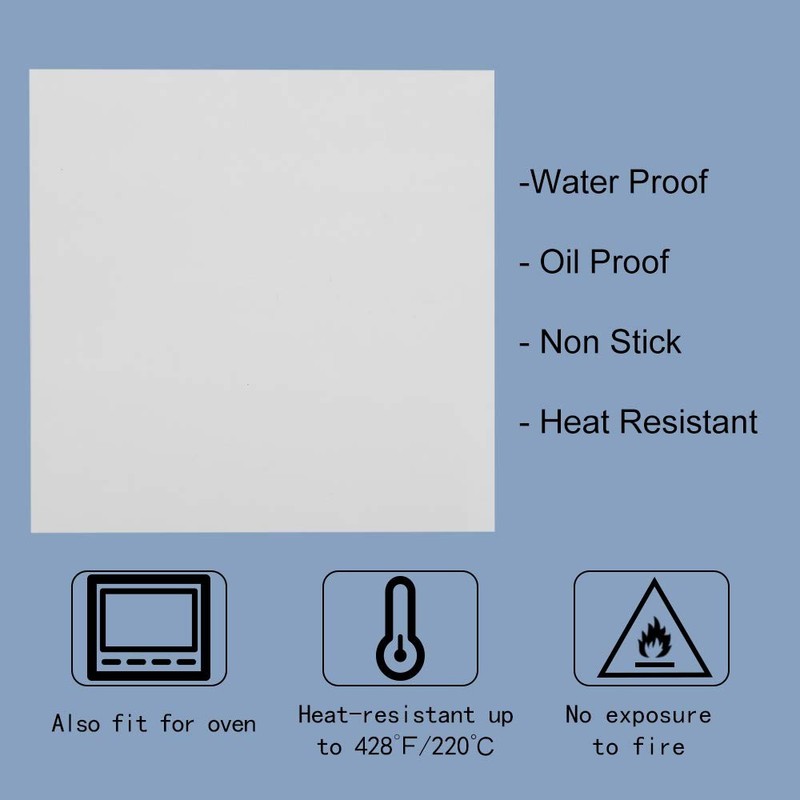 Parchment Paper Squares, 4x4 Inch, Set of 300, Small Hamburger 4 inch, White gallery