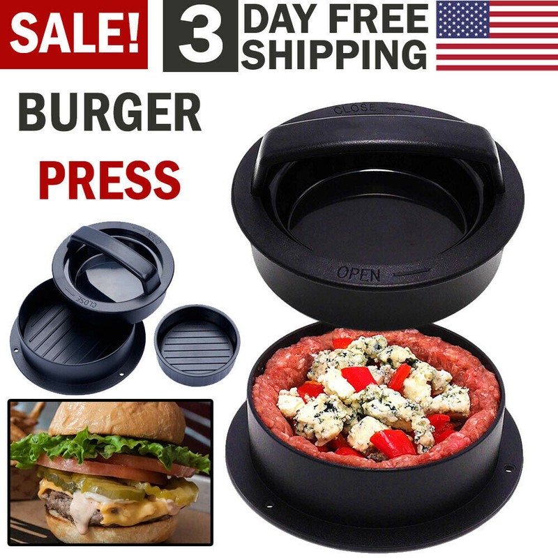 Burger Press Stuffed Patty Maker Mold Slider EASY Homemade Hamburger Making Tool gallery