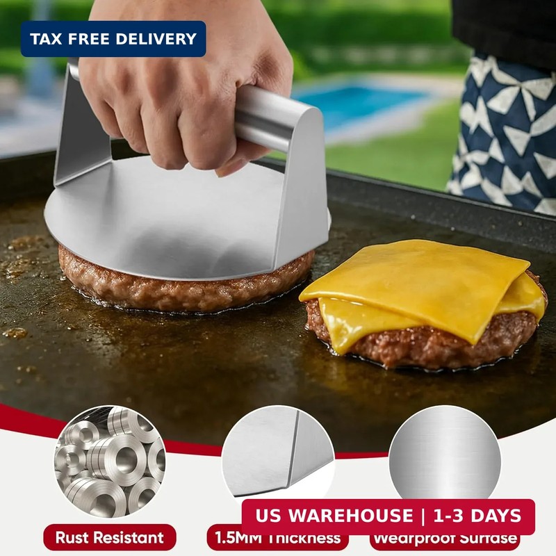 Joyfair Smash Burger Press for Griddle (5.5 Inch), Stainless Steel Hamburger Sma gallery