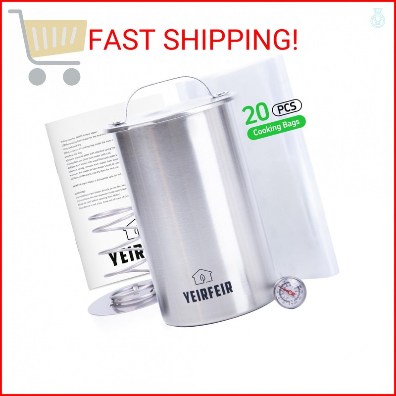 YEIRFEIR Deli Meat Press and Ham Maker - 304 Stainless Steel Lunch Meat Press wi gallery