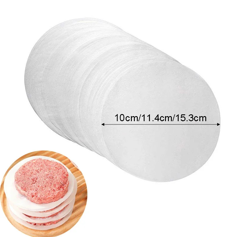 500Pcs Hamburger Patty Paper, Wax Papers to Separate Frozen Pressed Patties for gallery