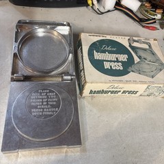 Kitchen-Quip Deluxe Vintage Chrome Plated Hamburger Press in Box – Read