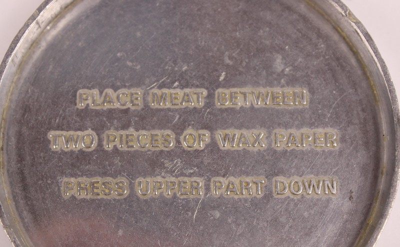 Vintage 1950s Hamburger Press Aluminum Two-Piece Taiwan gallery