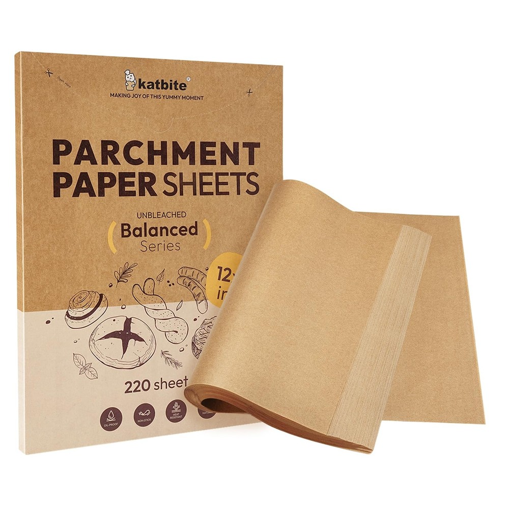 Katbite 220 Pcs Parchment Paper Sheets, 12x16 Inch 220 Pcs, 12"x16“-220