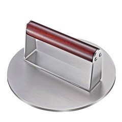Stainless Steel Burger Press 8.5 in Heavy Duty | Steak Smasher for Grill & BBQ