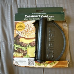 Cuisinart 6.5″ Cast Iron Burger Smasher Press **NEW**