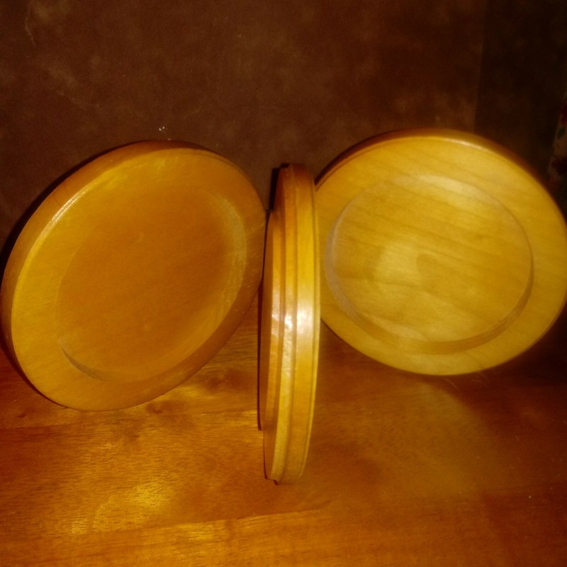 Vintage Hamburger Burger Press Rooster Hinged Wood Lid Mid Century Burger MCM gallery