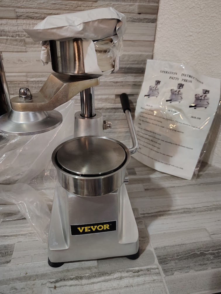 VEVOR Commercial Hamburger Patty Maker Heavy Duty Includes 100 Patty Papers gallery