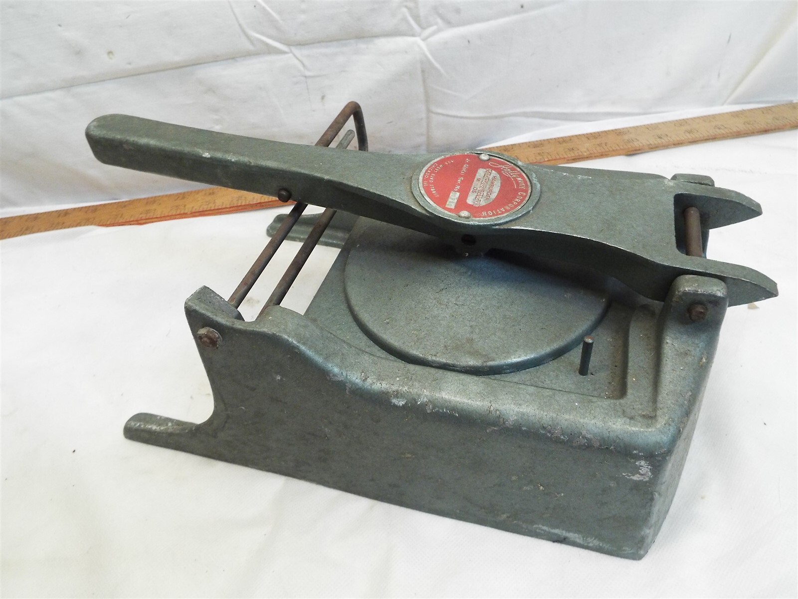 Vintage Art Deco HollMatic Holly Jr Hamburger 5" Patty Mold Press Machine Burger gallery