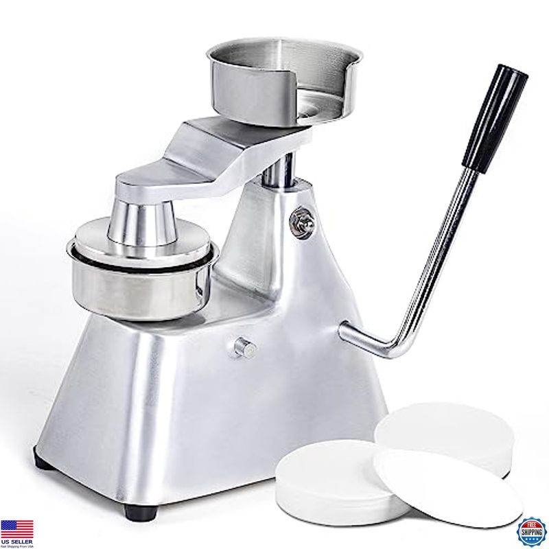 Heavy Duty Stainless Steel Burger Press 4" Patty Maker + 1000 Patty Papers gallery