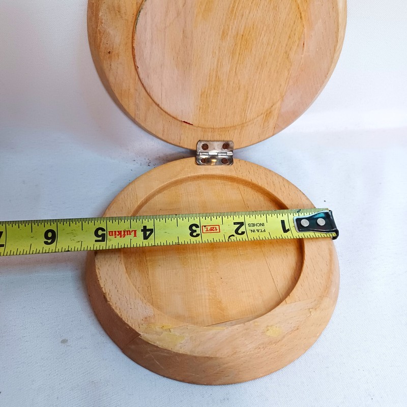 Wooden Hamburger Press Vintage Fighting Cocks Roosters Kitchy gallery