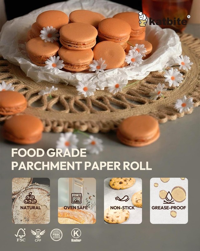 Katbite 15in x 242ft, 300 Sq.Ft Value Pack Parchment 15 in x 242 ft, White gallery