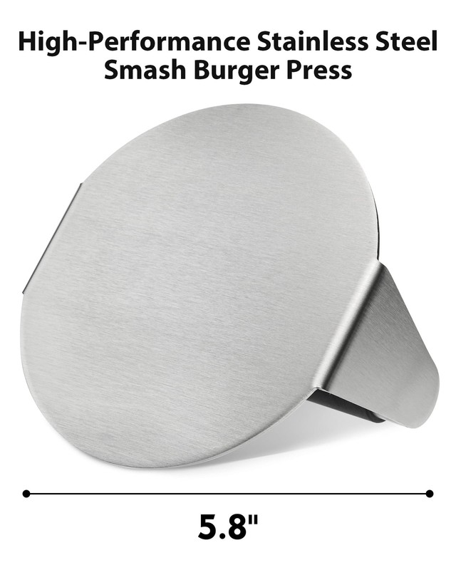 FANGSUN Burger Press with Heat-Resistant Handle, 5.8 Inch inch, Sliver gallery