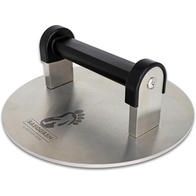 Heavy Duty Stainless Steel Burger Press 8 Inch Smashing Power Easy Clean Handle gallery
