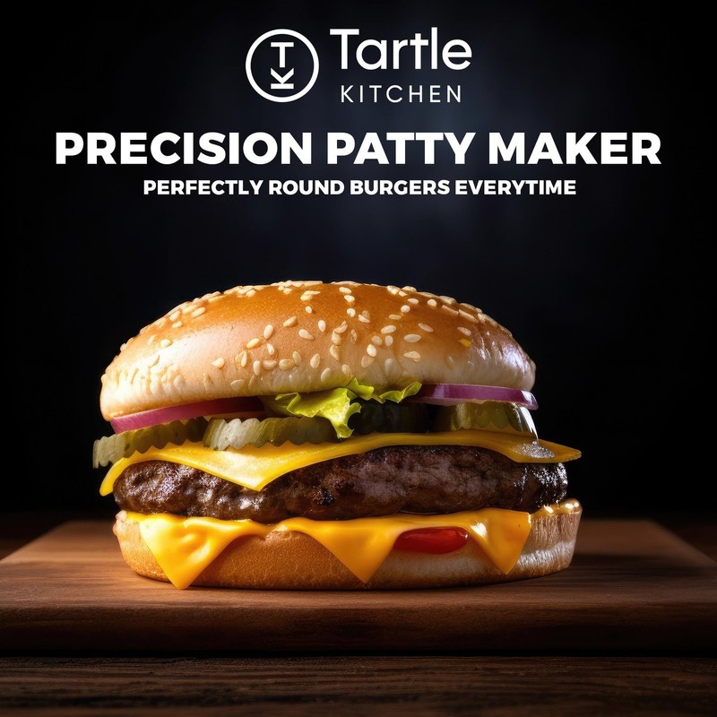 Commercial Hamburger Patty Maker 105mm/4 inch Stainless Steel Burger Press - ... gallery