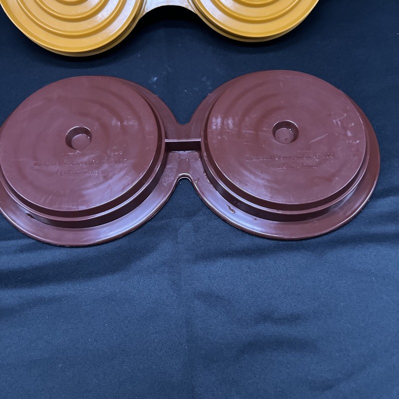 Charcoal Companion Double Hamburger Press Mold 2005 Burger 4.5" Circular Patties gallery