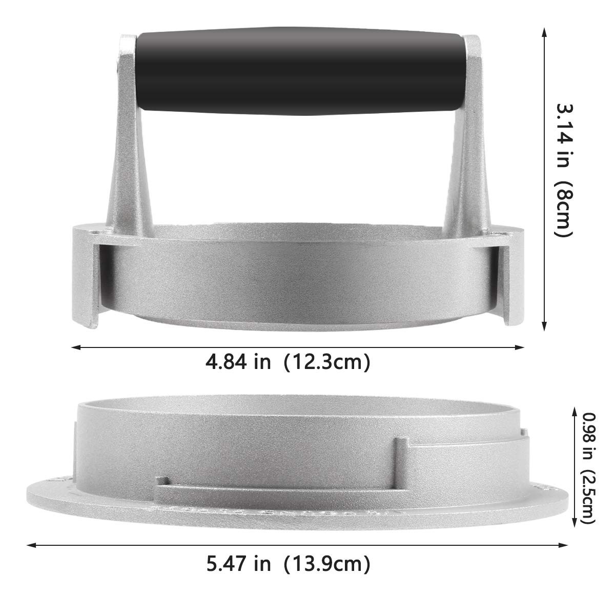 3 in 1 Adjustable Hamburger Burger Press Aluminum Patty Maker 100 PCS Papers gallery
