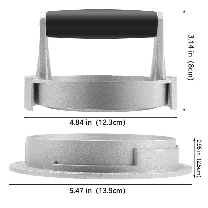 3 in 1 Adjustable Hamburger Burger Press Aluminum Patty Maker 100 PCS Papers gallery