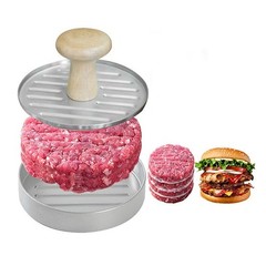 NonStick Hamburger Meat Press Mold 5 Inch Stainless Steel Burger Making Tool