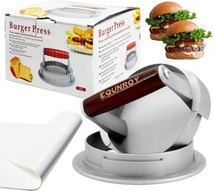 Hamburger Press Patty Maker, 3-in-1 Adjustable Burger Shaper Mold for 1/2 lb,…