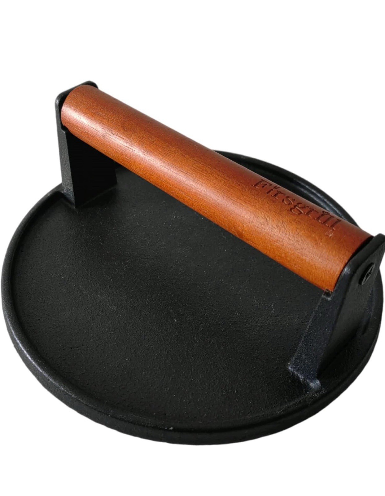 Fire grill Heavy-duty Cast Iron Burger Press New In Box gallery