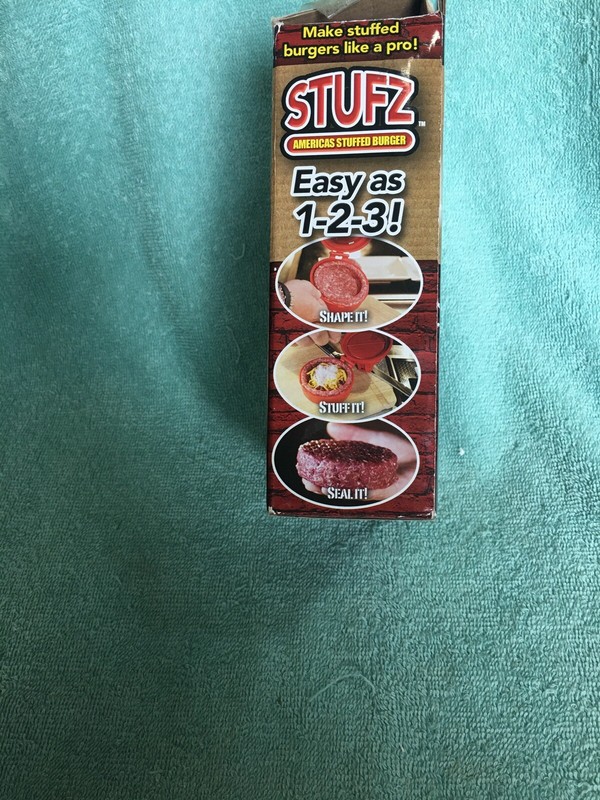 Stufz Stuffed Hamburger Press Patty Maker Open box Never Used gallery