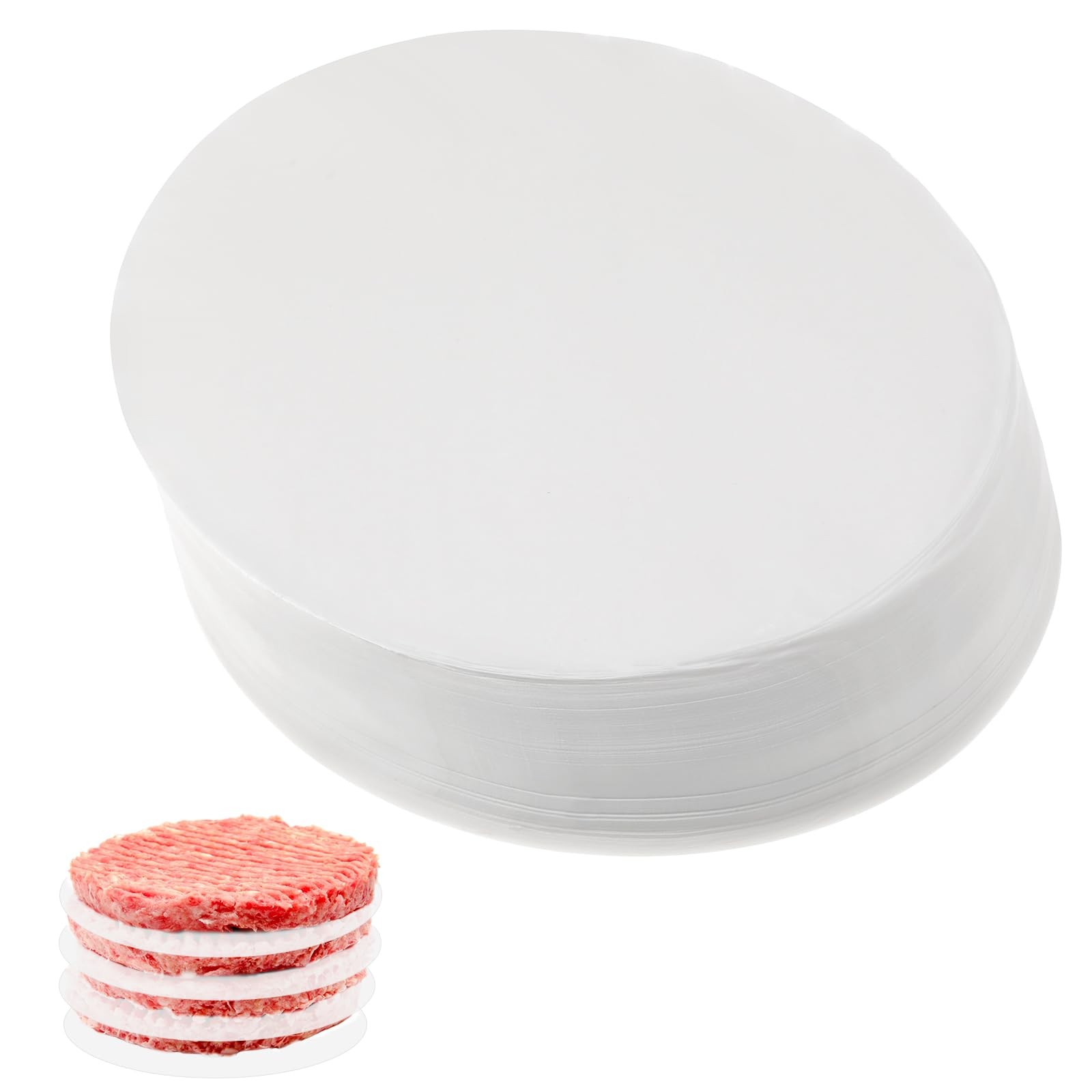Giantree 500 Pcs 5 Inches Hamburger Patty Paper Round, 5.12x5.12 inches gallery