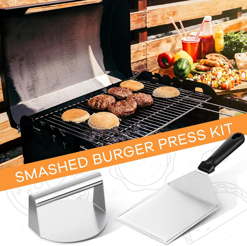 Leonyo Smashed Burger Kit, Large Burger Spatula, 5½ Inch Stainless Steel Burger gallery