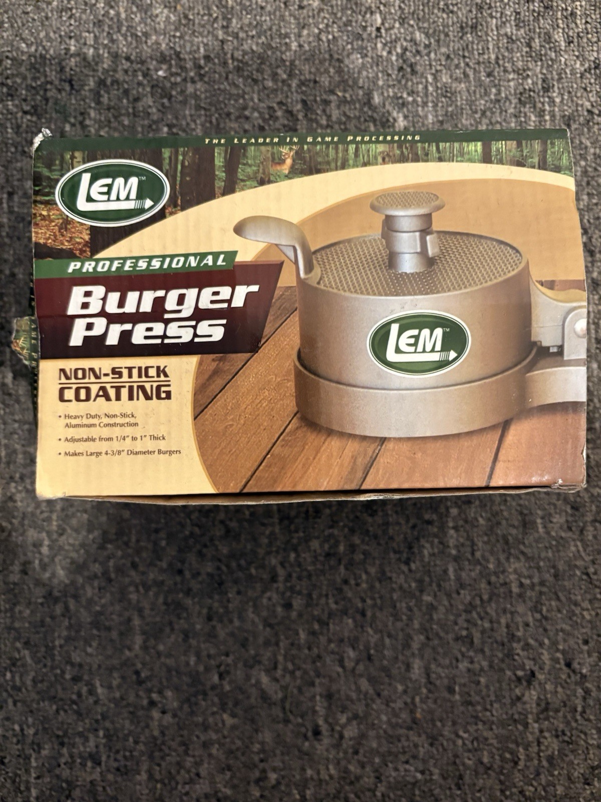 PROFESSIONAL LEM BURGER PRESS -NON STICK COATING new bar b q nib gallery